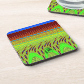 Wees blij Kleurrijke Polka Dot Motief Gift Bier Onderzetter (Linkerzijde)