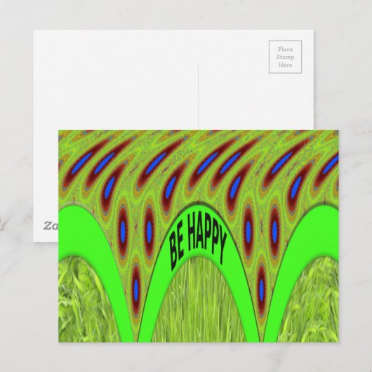 Wees blij Kleurrijke Polka Dot Motief Gift Briefkaart (Voorkant / Achterkant)