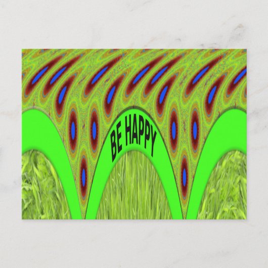 Wees blij Kleurrijke Polka Dot Motief Gift Briefkaart (Voorkant)