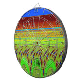 Wees blij Kleurrijke Polka Dot Motief Gift Dartbord (Voorkant Rechts)