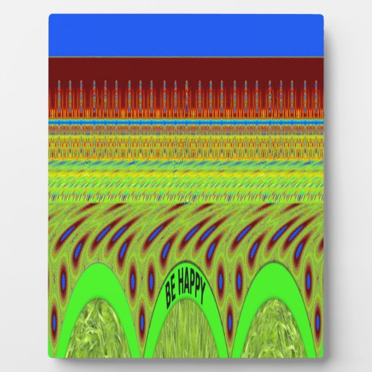 Wees blij Kleurrijke Polka Dot Motief Gift Fotoplaat (Voorkant)