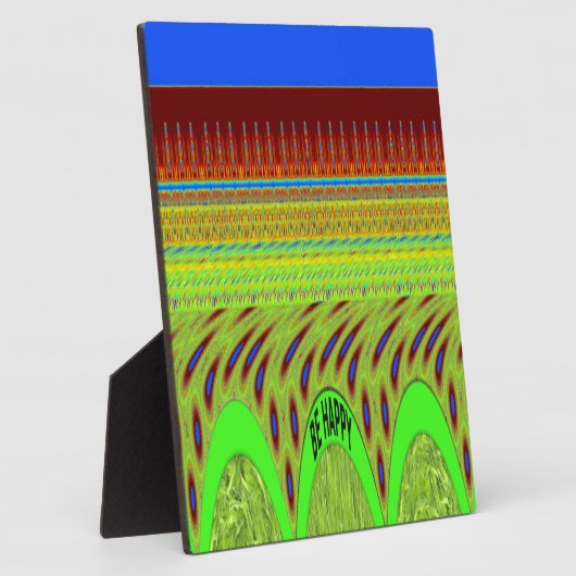 Wees blij Kleurrijke Polka Dot Motief Gift Fotoplaat (Zijkant)