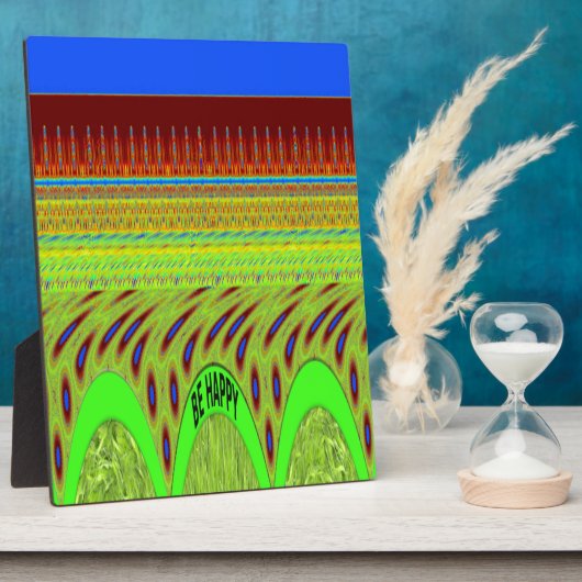 Wees blij Kleurrijke Polka Dot Motief Gift Fotoplaat (Zijkant)