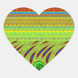 Wees blij Kleurrijke Polka Dot Motief Gift Hart Sticker