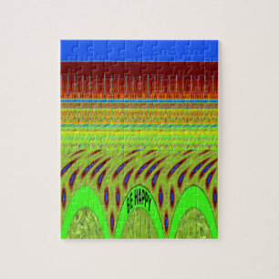 Wees blij Kleurrijke Polka Dot Motief Gift Legpuzzel