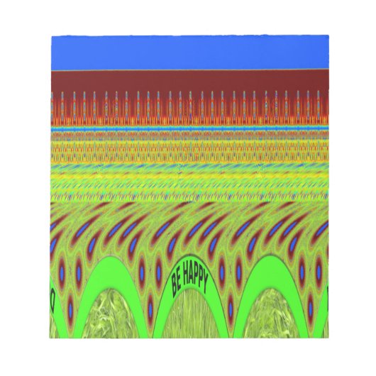 Wees blij Kleurrijke Polka Dot Motief Gift Notitieblok (Voorkant)