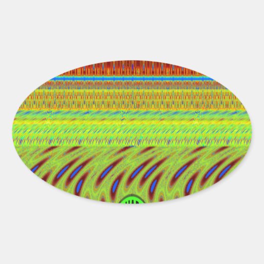 Wees blij Kleurrijke Polka Dot Motief Gift Ovale Sticker (Voorkant)