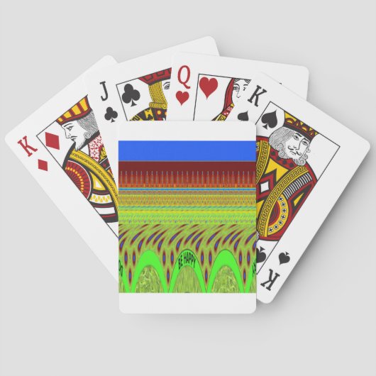 Wees blij Kleurrijke Polka Dot Motief Gift Pokerkaarten (Achterkant)