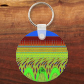 Wees blij Kleurrijke Polka Dot Motief Gift Sleutelhanger (Voorkant)