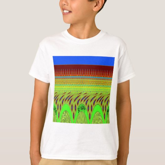 Wees blij Kleurrijke Polka Dot Motief Gift T-shirt (Voorkant)