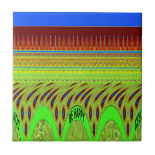 Wees blij Kleurrijke Polka Dot Motief Gift Tegeltje