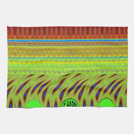 Wees blij Kleurrijke Polka Dot Motief Gift Theedoek (Horizontaal)