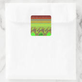 Wees blij Kleurrijke Polka Dot Motief Gift Vierkante Sticker (Tas)