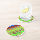 Wees blij Kleurrijke Polka Dot Motief Gift Zandsteen Onderzetter (Zijkant)