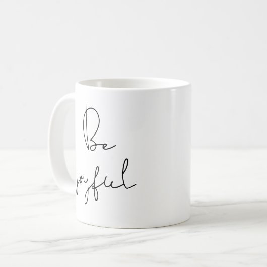 Wees blij koffiemok (Voorkant links)