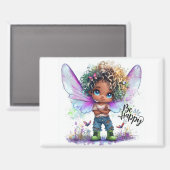Wees blij Lil Fairy Magnet (Voorkant / Achterkant)