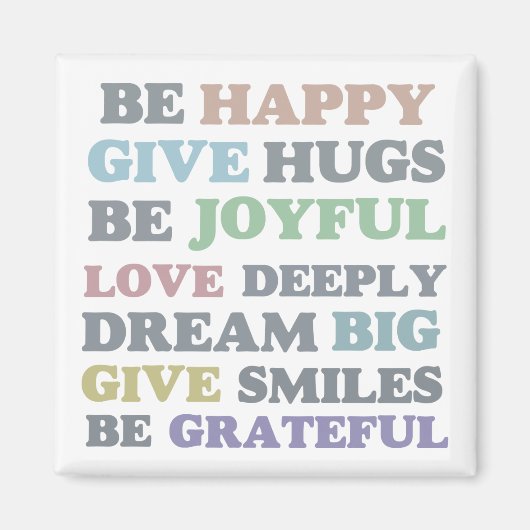 Wees blij magneet (Voorkant)