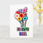 Wees blij mama kaart (Gele Bloem)