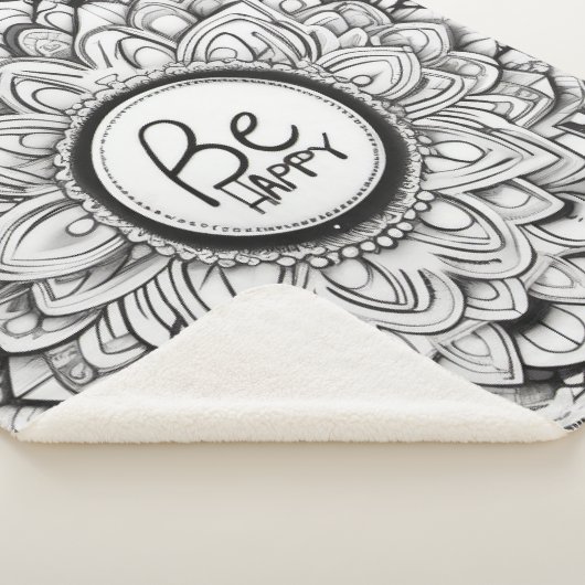 Wees blij Mandala patronen Sherpa Deken (3/4)