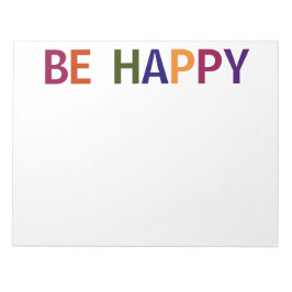 Wees blij Meerkleurig 11 x 8,5 Notitieblok