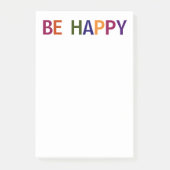 Wees blij Meerkleurig 4 x 6 Post-it® Notes (Voorkant)