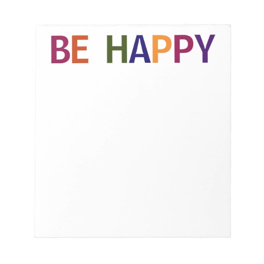 Wees blij Meerkleurig 5,5 x 6 Notitieblok (Voorkant)