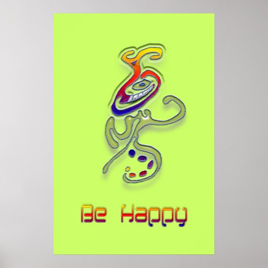 Wees blij met Alien, Abstract Poster (Voorkant)