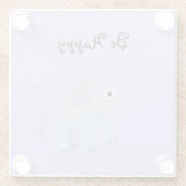 Wees blij met Baby Elephant Glazen Onderzetter (Achterkant)