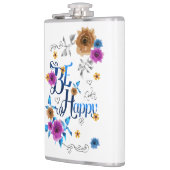 Wees blij met de blauwe Paarse goudbloemen van de  Heupfles (Links)