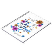 Wees blij met de blauwe Paarse goudbloemen van de  Notitieboek (Linkerzijde)
