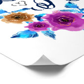 Wees blij met de blauwe Paarse goudbloemen van de  Poster (Hoek)