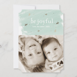 Wees blij met de feestdag voor Waterverf Foto 5x7- Feestdagenkaart