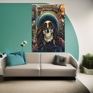 Wees blij met de huid   AI Art Poster