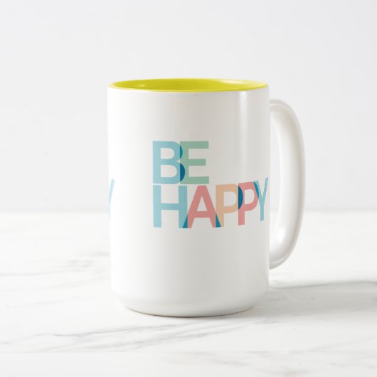 Wees blij met de Mok voor tweetone koffie (Voorkant rechts)
