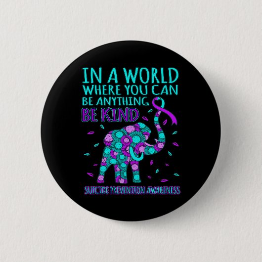 Wees blij met de ondersteuning voor zelfmoordpreve ronde button 5,7 cm (Voorkant)