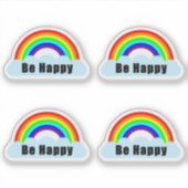 Wees blij met de op maat gesneden vinylStickers Sticker (Voorkant)