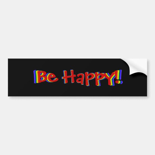 Wees blij met de regenboogBumpersticker Bumpersticker (Voorkant)