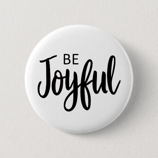 Wees blij met evangelie beelden Christelijk esthet Ronde Button 5,7 Cm (Voorkant)