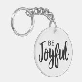 Wees blij met evangelie beelden Christelijk esthet Sleutelhanger (Voorkant Links)