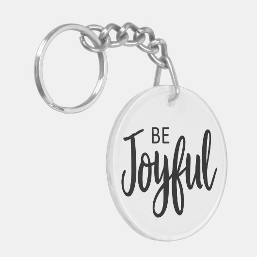 Wees blij met evangelie beelden Christelijk esthet Sleutelhanger (Voorkant Links)