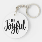 Wees blij met evangelie beelden Christelijk esthet Sleutelhanger (Achterkant)