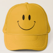 Wees blij met het glimlachen van emoji trucker pet (Voorkant)