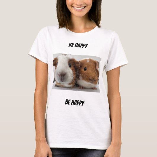 Wees blij met het Shirt voor cavia's (Voorkant)