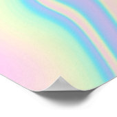 Wees blij met holografische iriserende textuur poster (Hoek)