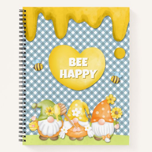 Wees blij met honing bloem kabouters notitieboek (Voorkant)