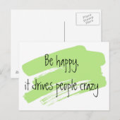 Wees blij met je inspiratiekaart briefkaart (Voorkant / Achterkant)