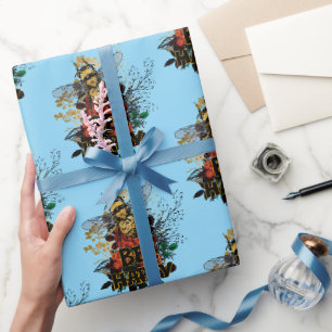 Wees blij met kleurrijke bijen en bloemen cadeaupapier