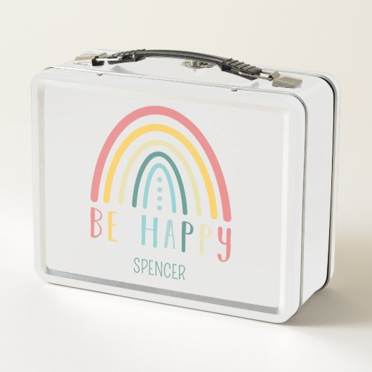 Wees blij met pastel Boho-regenboog (Achterkant)