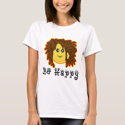 Wees blij met Rasta Mon Dreadlocks T-shirt (Voorkant)