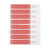 Wees blij met rood streepWrap rond label (Vel)